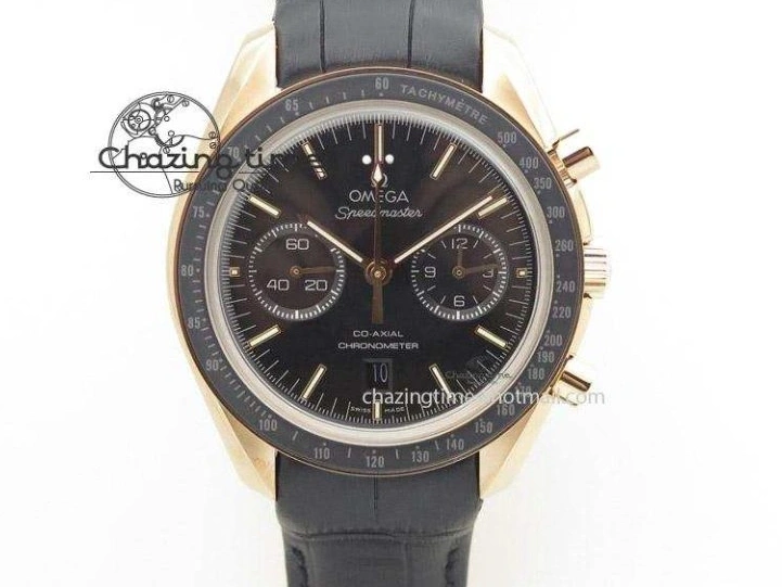 0501 WeatherProof De Ville Power Reserve YG MKF 1:1 Best Edition Black Dial on Black Leather Strap A 7758